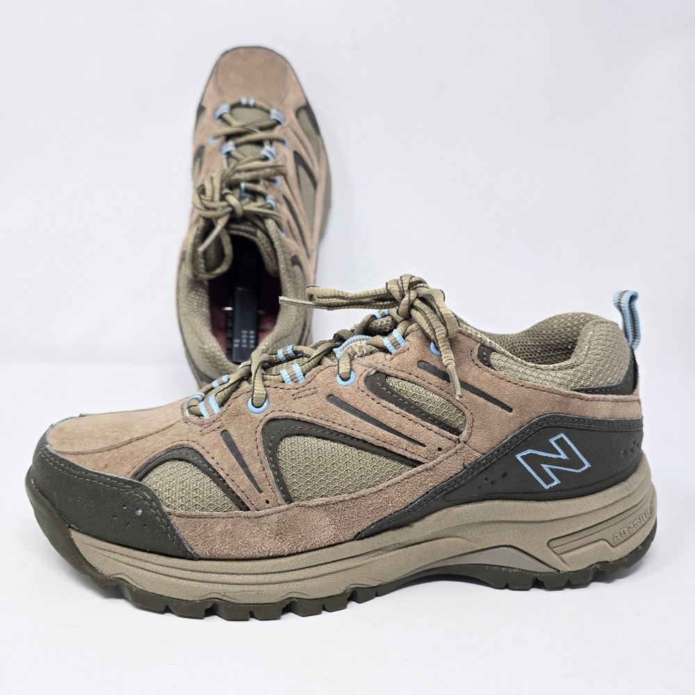 New Balance 759 Trail Running Country Hiking Womens 9.5 D Brown Blue Suede Mesh - Picture 2 of 15